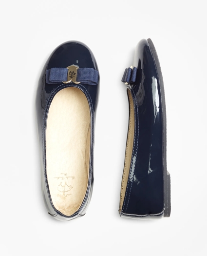 Girls Patent Leather Ballet Flats, image 1