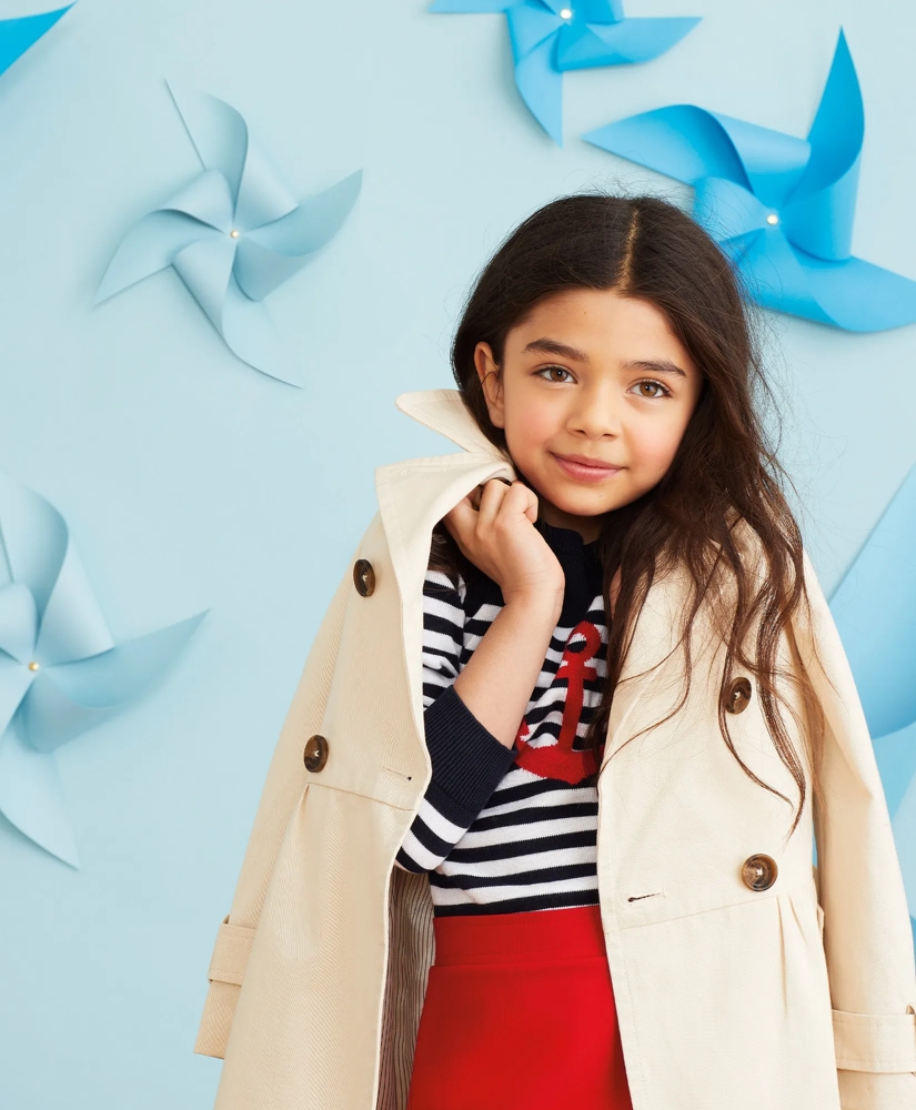 Girls Double-Breasted Trench Coat, image 4