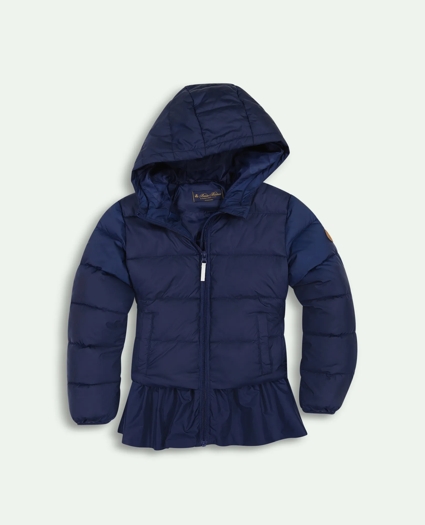 Girls Ruffle Puffer Jacket, image 1