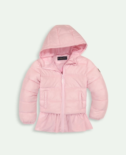 Girls Ruffle Puffer Jacket, image 1