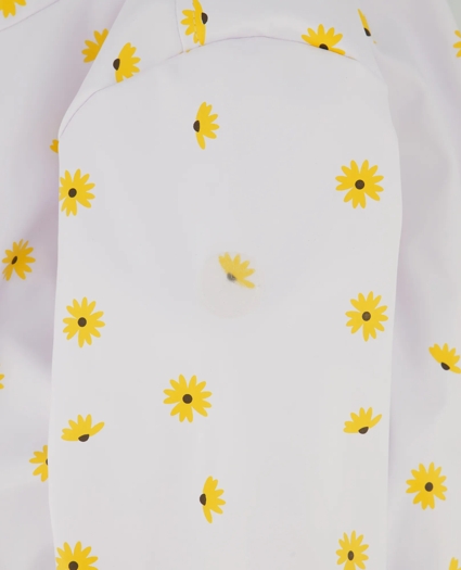 Girls Flower Print Hooded Rain Coat, image 2