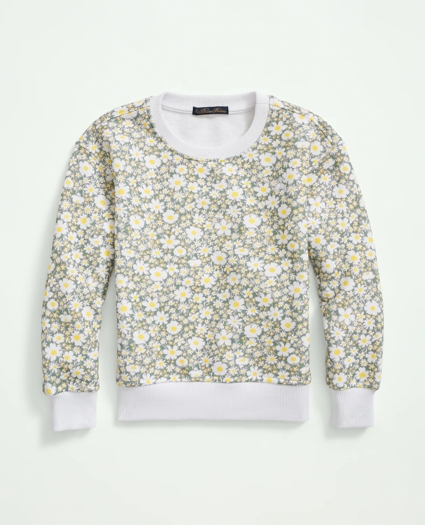 Girls Floral Terry Sweatshirt, image 1