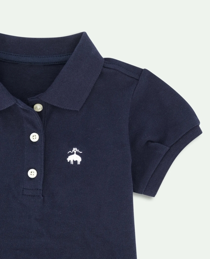 Girls Cotton Pique Polo Shirt, image 2