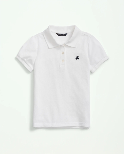 Girls Cotton Pique Polo Shirt, image 1