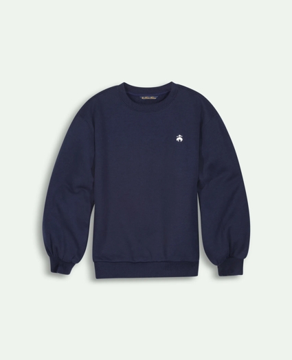 Girls Cotton Embroidered Crewneck Sweatshirt
