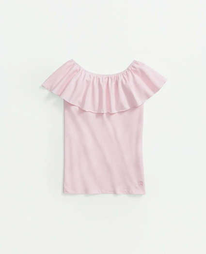 Girls Sleeveless Ruffle-Neck Top, image 1
