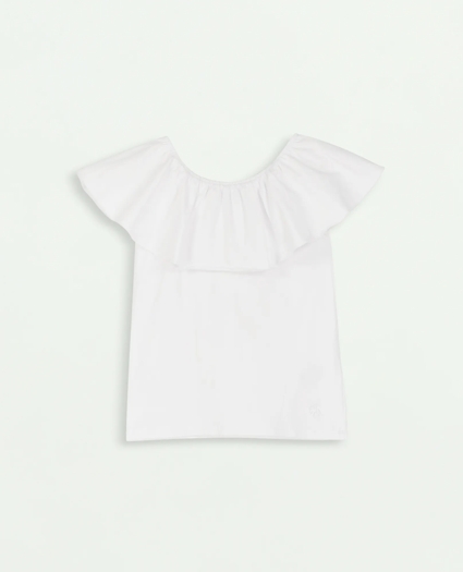 Girls Sleeveless Ruffle-Neck Top
