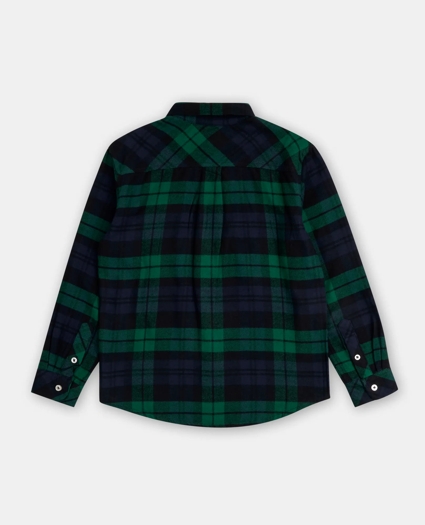 Girls Brushed Cotton Plaid Flannel Shirt, image 2