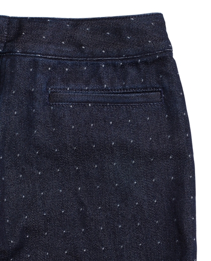 Girls Wide Leg Cotton Dobby Pants, image 2