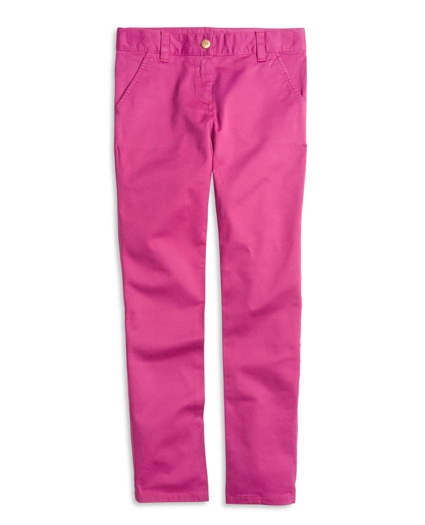 Girls Cotton Stretch Skinny Pants, image 1