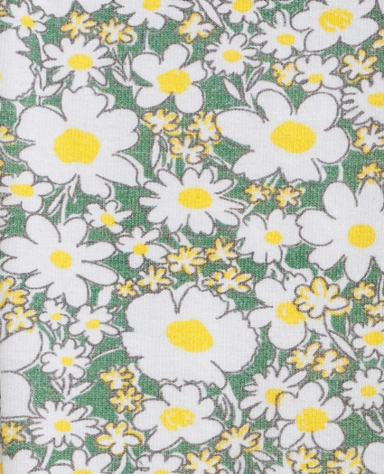 Girls Cotton Blend Floral Print Leggings, image 3