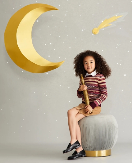 Girls Merino Wool-Blend Fair Isle Sweater, image 3