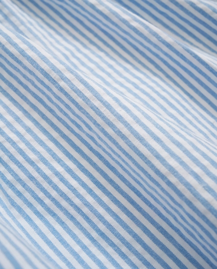 Girls Striped Cotton Fit & Flare Dress, image 3
