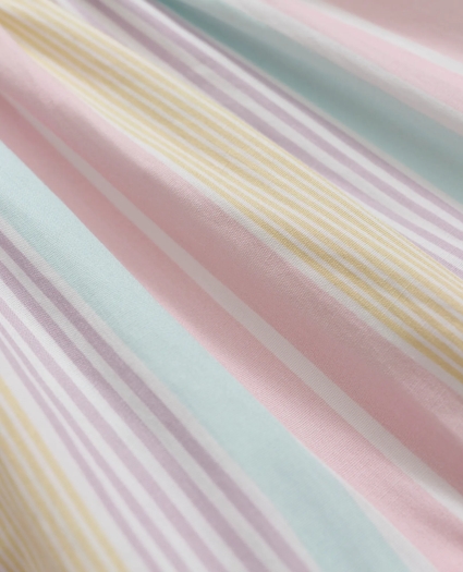 Girls Cotton Stripe Tiered Shirt Dress, image 2