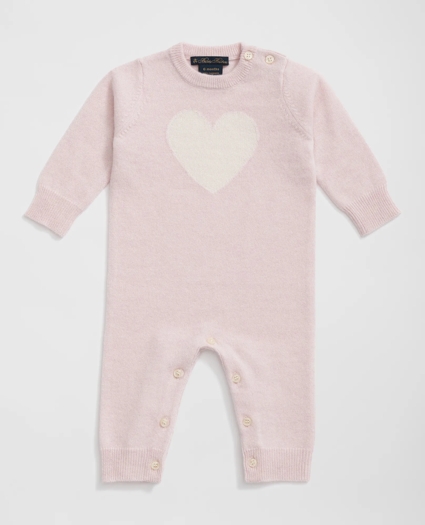 Cashmere Heart Motif Onesie, image 1