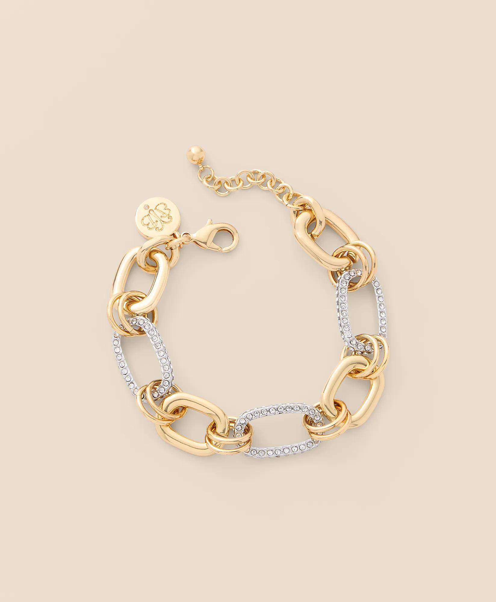 Gold-Tone Pave Link Bracelet, image 1