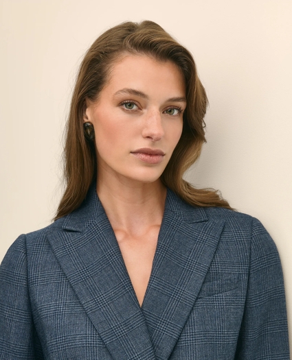 Wool Plaid Double-Breasted Jacket, image 3