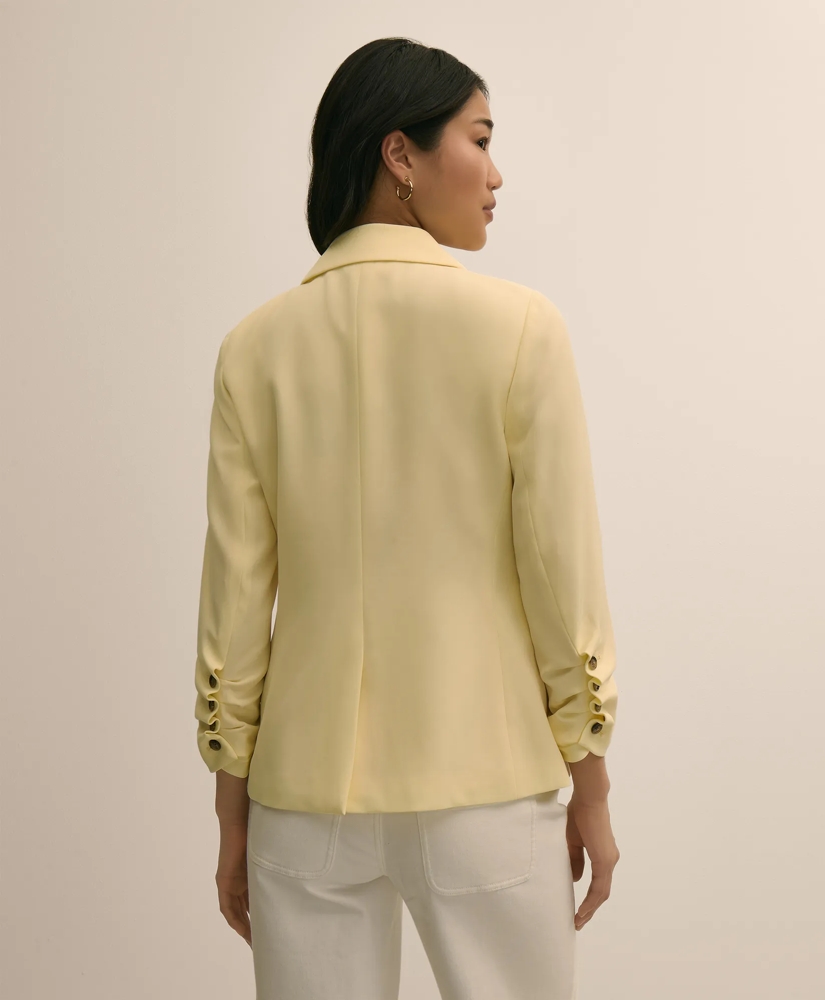 Crepe Ruched-Sleeve Jacket, image 4