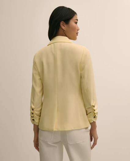 Crepe Ruched-Sleeve Jacket, image 4