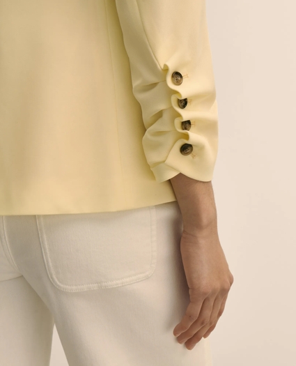 Crepe Ruched-Sleeve Jacket, image 5
