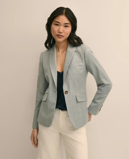 Wool-Blend Plaid Jacket, image 1