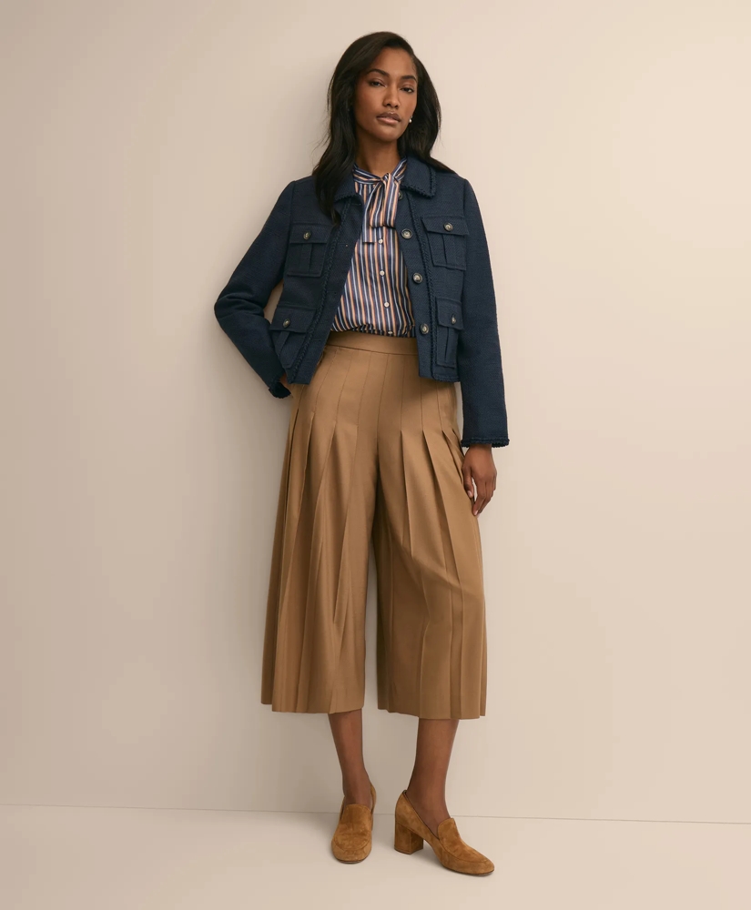 Cotton-Blend Braid-Trim Textured Jacket, image 2