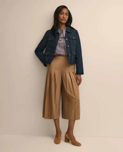Cotton-Blend Braid-Trim Textured Jacket, image 2