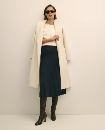 Cable Knit Midi Sweater Skirt, image 1