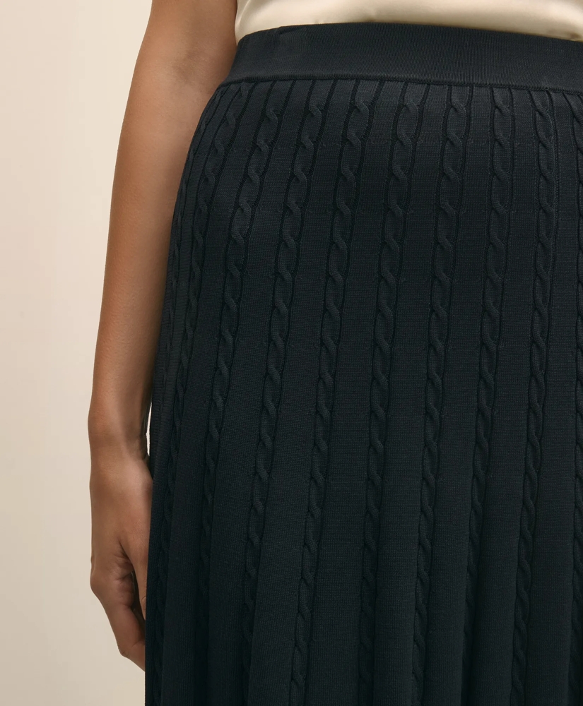 Cable Knit Midi Sweater Skirt, image 3