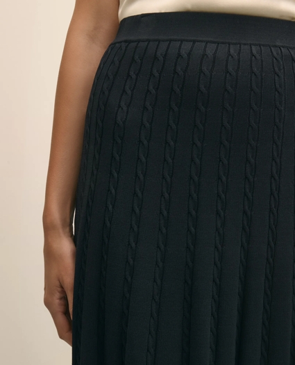 Cable Knit Midi Sweater Skirt, image 3