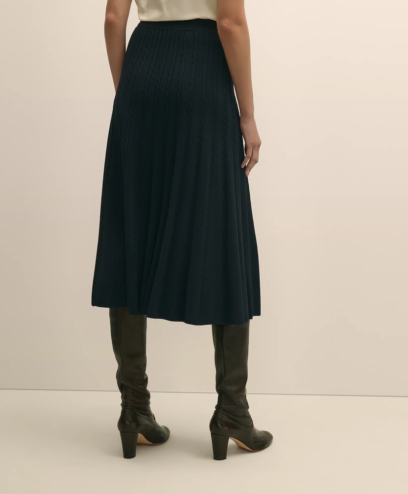 Cable Knit Midi Sweater Skirt, image 4