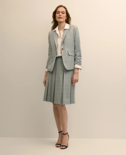 Wool-Blend Pleated Mini Skirt, image 1