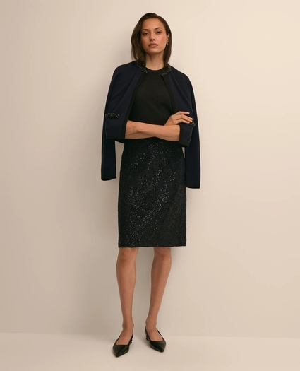 Lace Paillette Skirt, image 1