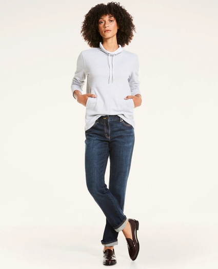 Bird's-Eye Oxford Cotton Sweatshirt, image 2