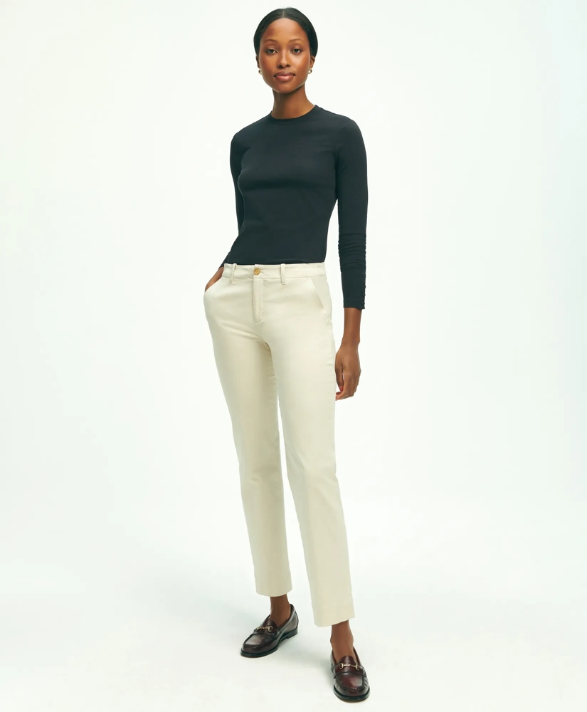 Cotton Long Sleeved Crewneck Top, image 2