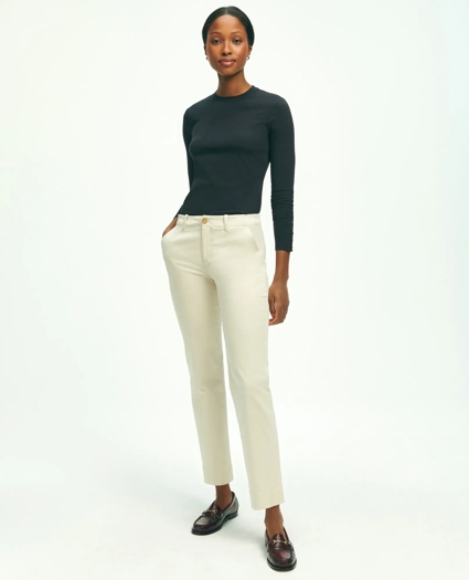 Cotton Long Sleeved Crewneck Top, image 2