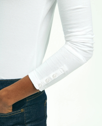 Cotton Long Sleeved Crewneck Top, image 2