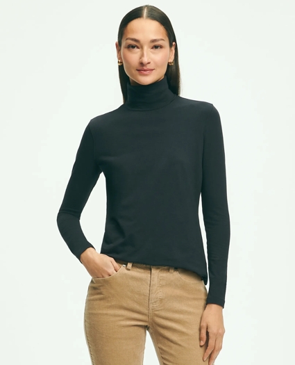 Cotton Modal Turtleneck, image 1