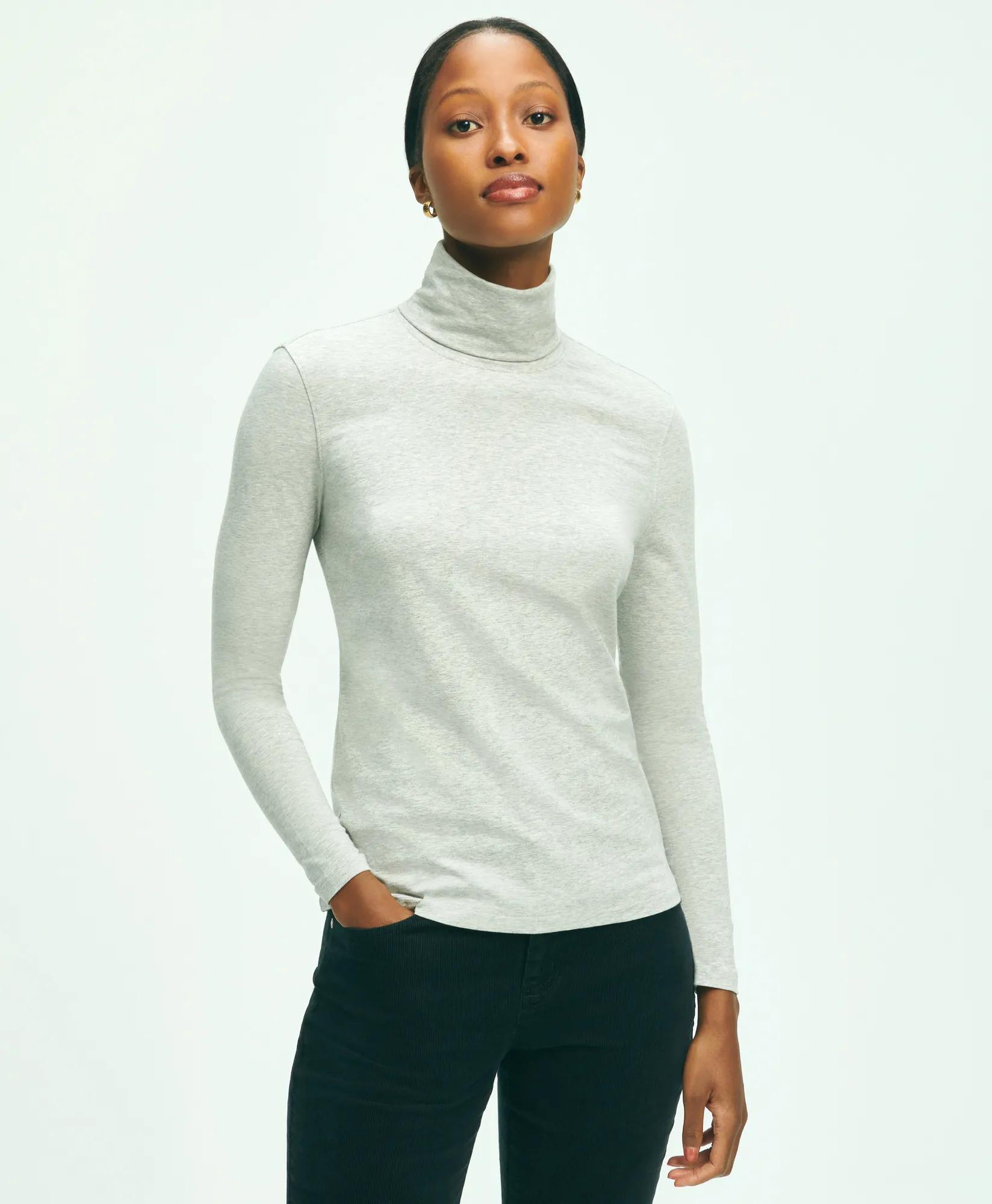 Cotton Modal Turtleneck - Grey