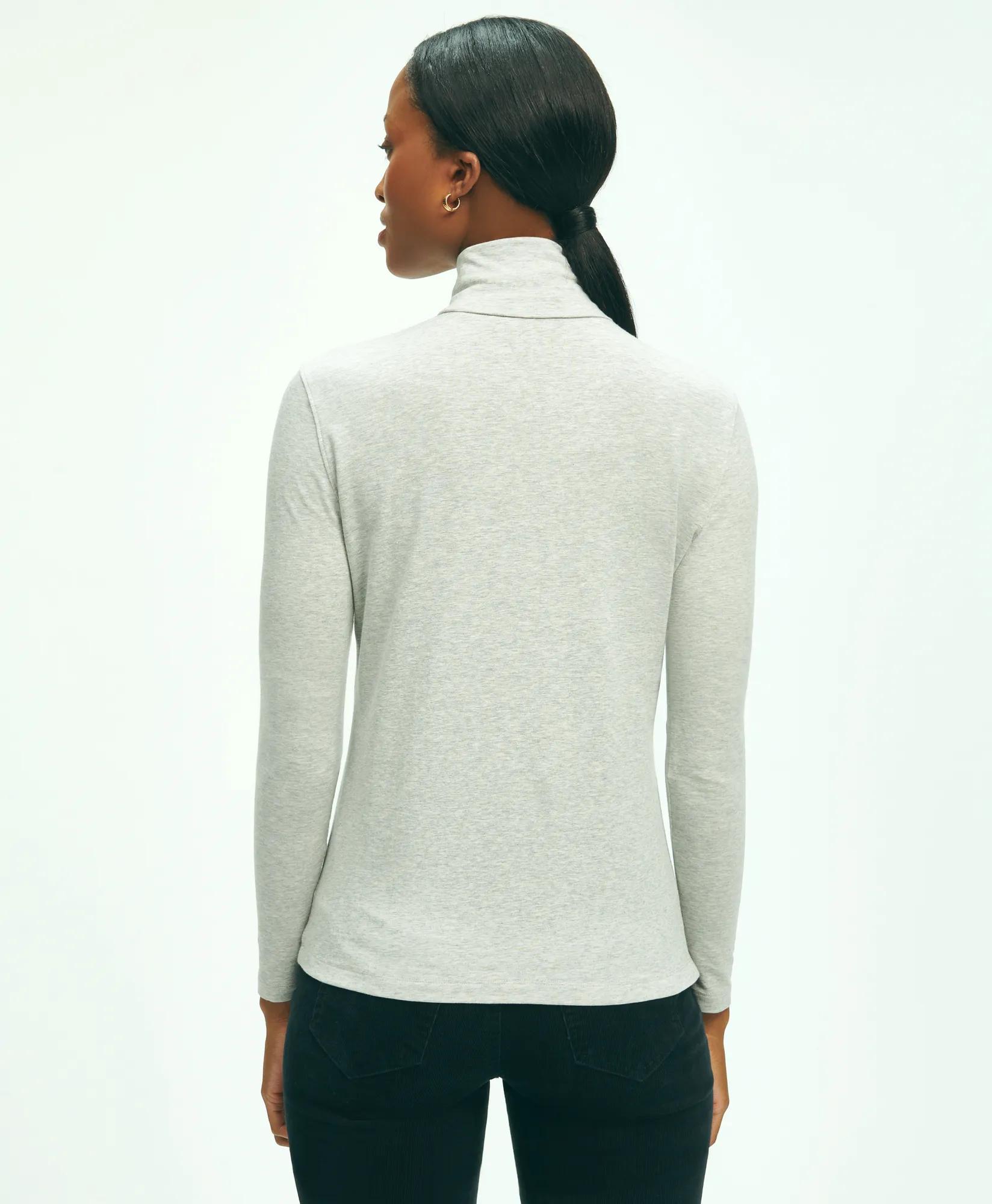 Cotton Modal Turtleneck - Grey