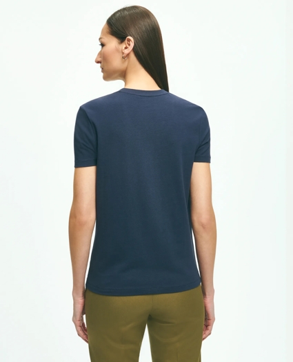 Stretch Cotton V-Neck T-Shirt, image 2