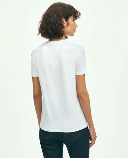 Stretch Cotton V-Neck T-Shirt, image 2