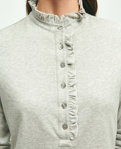 Cotton Ruffled Henley, image 2
