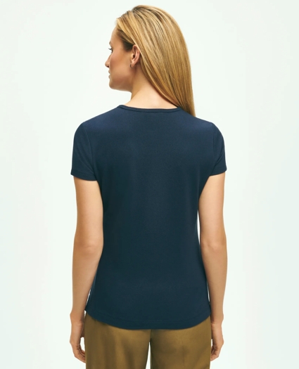 Elevated Cotton Modal Pique T-Shirt, image 2