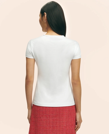 Elevated Cotton Modal Pique T-Shirt, image 2