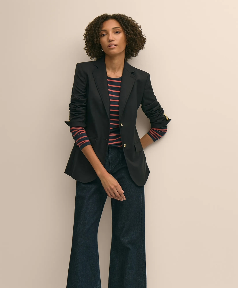 Cotton-Modal Blend Mariner Stripe Long-Sleeve T-Shirt, image 2