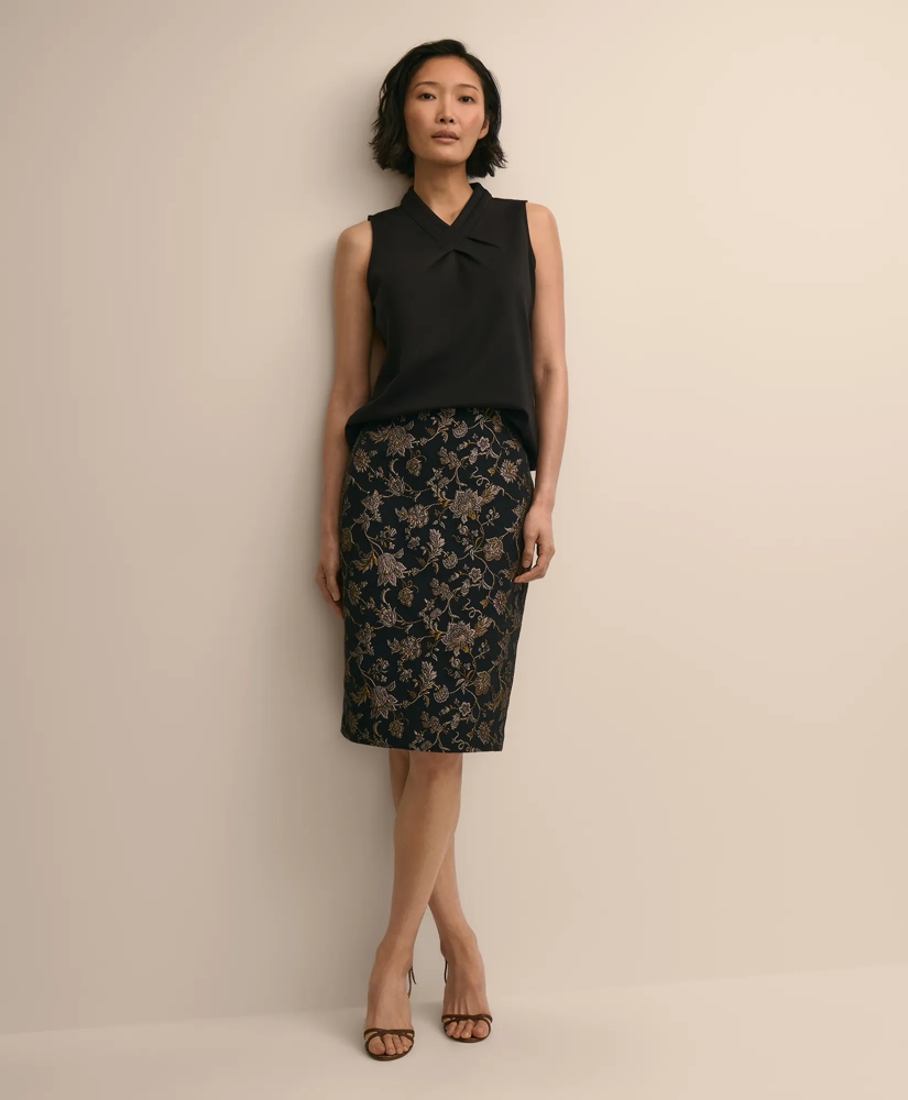 Cross-Neck Sleeveless Knit Top, image 2