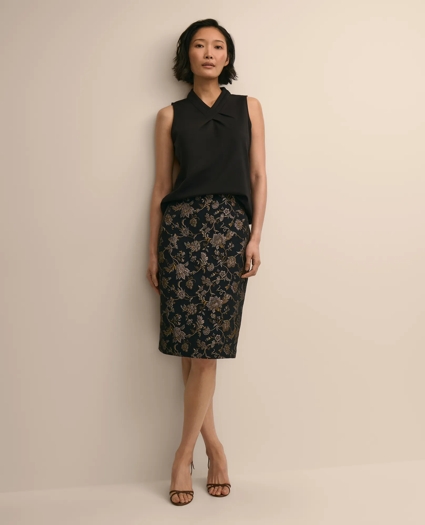 Cross-Neck Sleeveless Knit Top, image 2