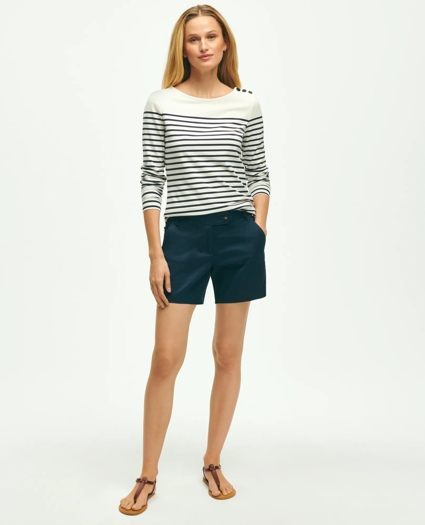 Stretch Cotton Twill Shorts, image 2
