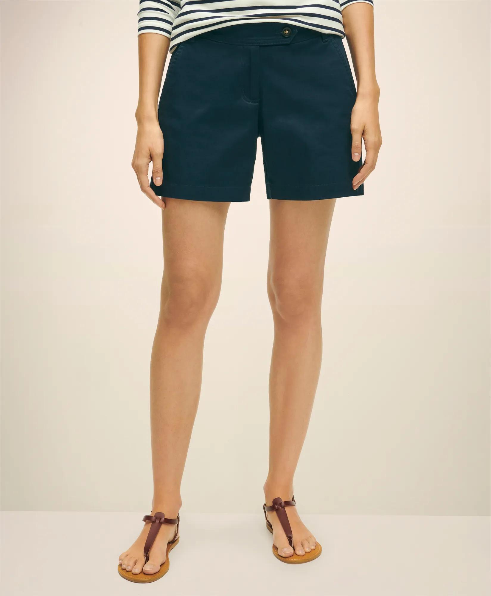 Stretch Cotton Twill Shorts
